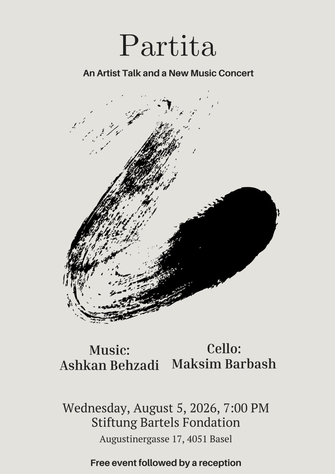 Partita An Artist Talk and a New Music Concert Partita An Artist Talk and a New Music Concert